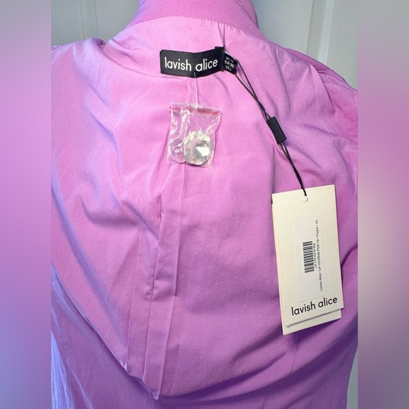 Lavish Alice Puff Shoulder Blazer Mini Dress in Purple | NWT | Size US 6 / UK 10 - Picture 6 of 6